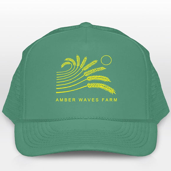 Trucker Hat, Green, Wheat Logo