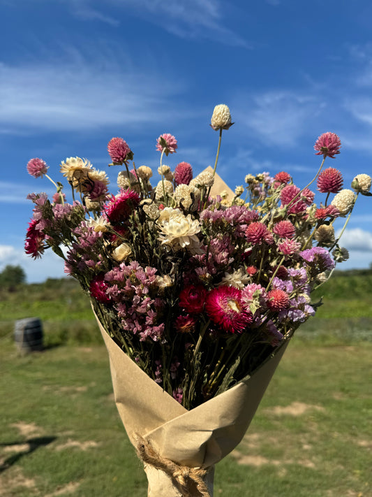 Amber Waves Dried Mixed Flower Bouquet