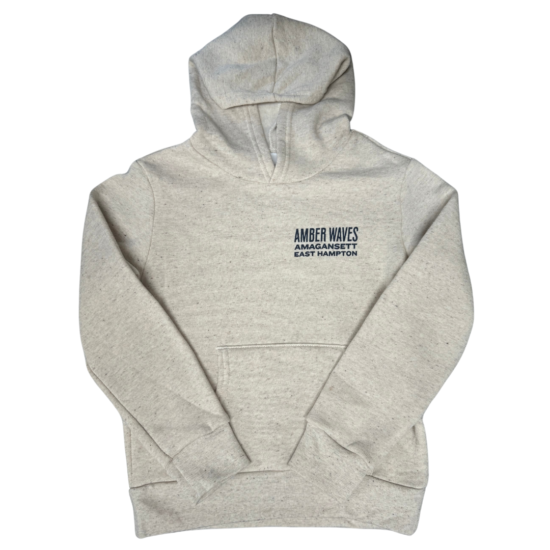 Youth Hooded Sweatshirt, Oatmeal Locations Logo