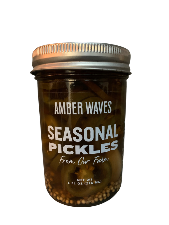 Amber Waves Seasonal Pickles- Pickled Jalepeno, 8 oz.