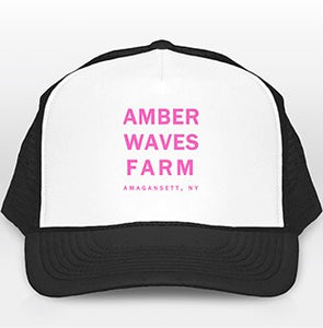 Trucker Hat, Black//White//Hot Pink