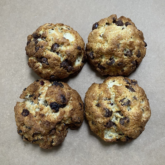 Chocolate Chip Scones, 4-Pack (GF)